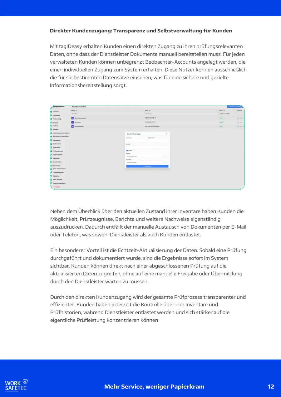 Seite 12 des Whitepapers: Direkter Kundenzugang
